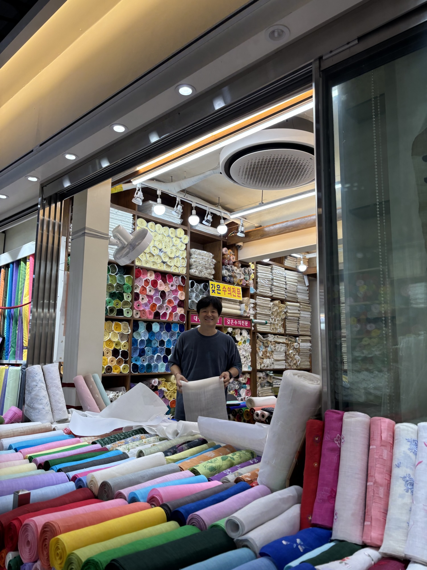 広蔵市場でポジャギ用のモシを買う②